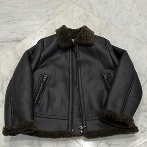 COPY - Zara kids boys faux shearling coat